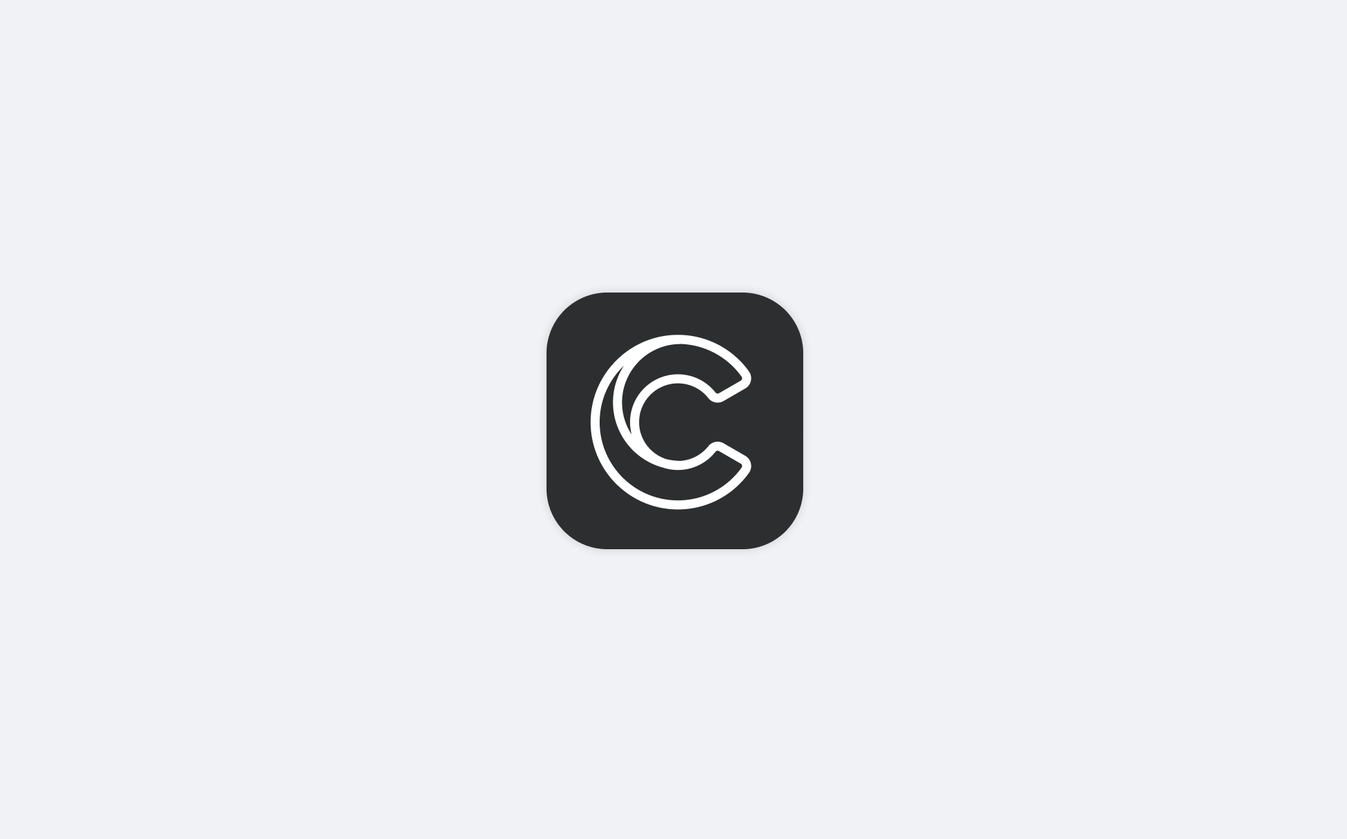 Chronicle app store icon featuring a large c in a circle pattern